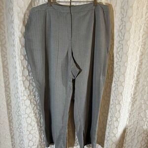 Jones New York Signature Womans Grey Stretch Slacks Chic Classic Comfy Sz 24W